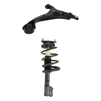 TRQ® - Front Passenger Side Strut and Control Arm Kit