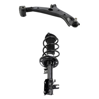 TRQ® - Front Passenger Side Strut and Control Arm Kit