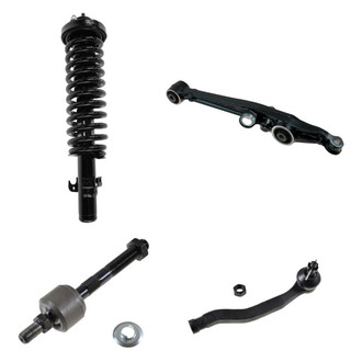 TRQ® - Front Driver Side Complete Strut Assembly with Control Arm and Tie Rod End Kit