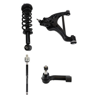 TRQ® - Front Driver Side Complete Strut Assembly with Control Arm and Tie Rod End Kit