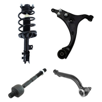 TRQ® - Front Driver Side Complete Strut Assembly with Control Arm and Tie Rod End Kit