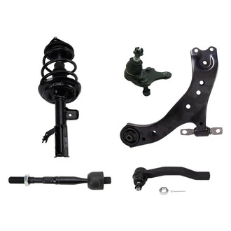TRQ® - Front Driver Side Complete Strut Assembly with Control Arm and Tie Rod End Kit