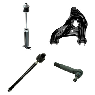 TRQ® - Shock Absorber with Control Arm and Tie Rod End Kit