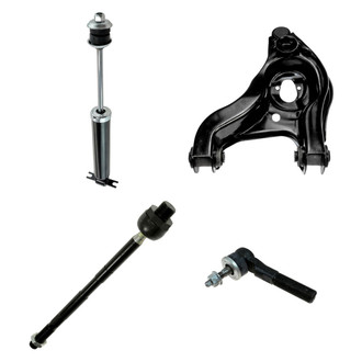 TRQ® - Front Driver Side Shock Absorber with Control Arm and Tie Rod End Kit