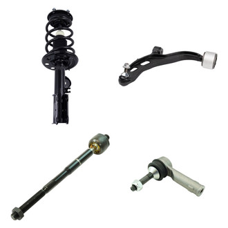 TRQ® - Front Driver Side Complete Strut Assembly with Control Arm and Tie Rod End Kit