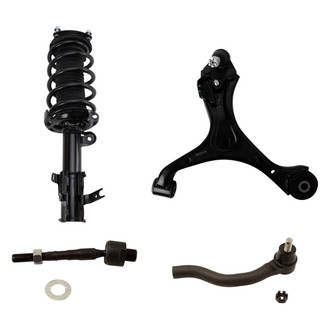 TRQ® - Shock Absorber with Control Arm and Tie Rod End Kit