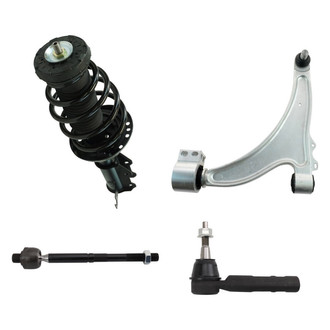 TRQ® - Front Driver Side Complete Strut Assembly with Control Arm and Tie Rod End Kit