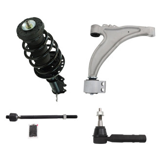 TRQ® - Front Driver Side Complete Strut Assembly with Control Arm and Tie Rod End Kit