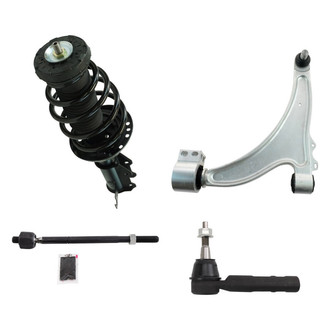 TRQ® - Front Driver Side Complete Strut Assembly with Control Arm and Tie Rod End Kit