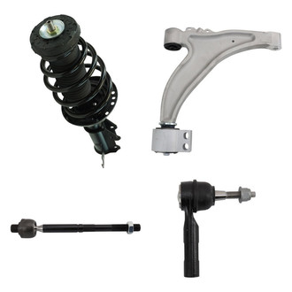 TRQ® - Front Driver Side Complete Strut Assembly with Control Arm and Tie Rod End Kit