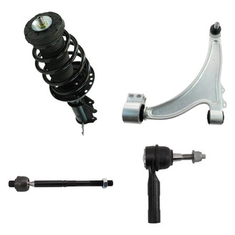 TRQ® - Front Driver Side Complete Strut Assembly with Control Arm and Tie Rod End Kit
