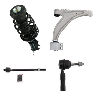 TRQ® - Front Driver Side Complete Strut Assembly with Control Arm and Tie Rod End Kit