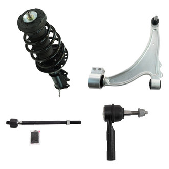 TRQ® - Front Driver Side Complete Strut Assembly with Control Arm and Tie Rod End Kit