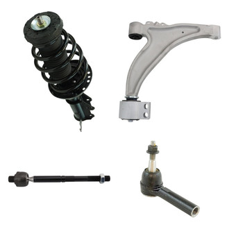 TRQ® - Front Driver Side Complete Strut Assembly with Control Arm and Tie Rod End Kit