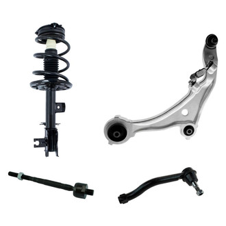 TRQ® - Front Driver Side Complete Strut Assembly with Control Arm and Tie Rod End Kit