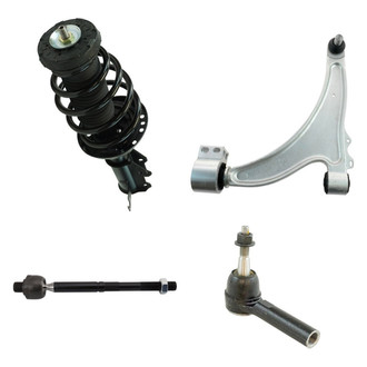 TRQ® - Front Driver Side Complete Strut Assembly with Control Arm and Tie Rod End Kit