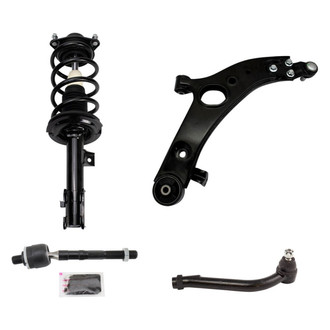 TRQ® - Shock Absorber with Control Arm and Tie Rod End Kit