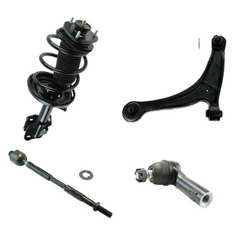 TRQ® - Front Driver Side Complete Strut Assembly with Control Arm and Tie Rod End Kit
