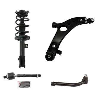 TRQ® BNDL-11302-00000047 - Front Driver Side Complete Strut Assembly with Control Arm and Tie Rod End Kit
