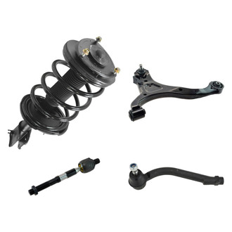TRQ® - Front Driver Side Complete Strut Assembly with Control Arm and Tie Rod End Kit