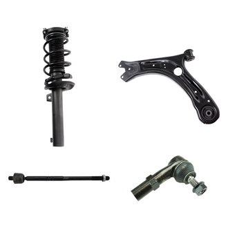 TRQ® - Front Driver Side Complete Strut Assembly with Control Arm and Tie Rod End Kit