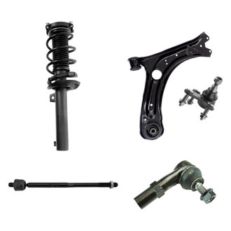 TRQ® - Front Driver Side Complete Strut Assembly with Control Arm and Tie Rod End Kit