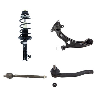 TRQ® - Front Driver Side Complete Strut Assembly with Control Arm and Tie Rod End Kit