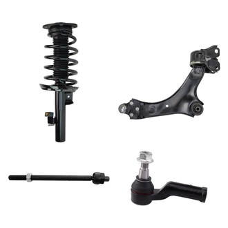 TRQ® - Shock Absorber with Control Arm and Tie Rod End Kit