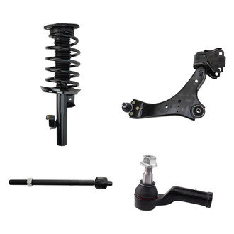 TRQ® - Front Complete Strut Assembly with Control Arm and Tie Rod End Kit