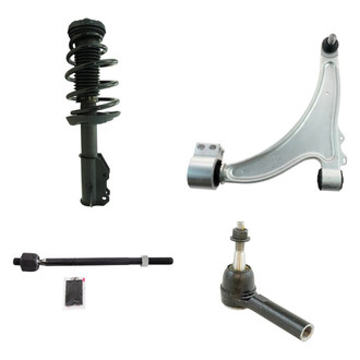 TRQ® - Front Driver Side Complete Strut Assembly with Control Arm and Tie Rod End Kit