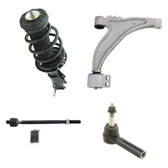 TRQ® - Front Driver Side Complete Strut Assembly with Control Arm and Tie Rod End Kit