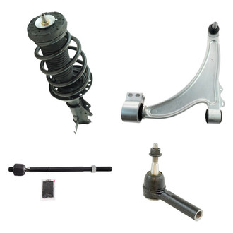 TRQ® - Front Driver Side Complete Strut Assembly with Control Arm and Tie Rod End Kit