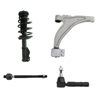 TRQ® - Front Driver Side Complete Strut Assembly with Control Arm and Tie Rod End Kit