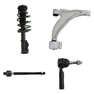 TRQ® - Front Driver Side Complete Strut Assembly with Control Arm and Tie Rod End Kit