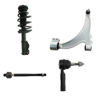 TRQ® - Front Driver Side Complete Strut Assembly with Control Arm and Tie Rod End Kit