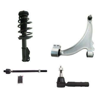 TRQ® - Front Driver Side Complete Strut Assembly with Control Arm and Tie Rod End Kit