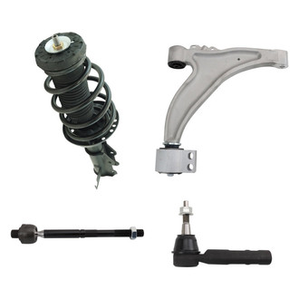 TRQ® - Front Driver Side Complete Strut Assembly with Control Arm and Tie Rod End Kit