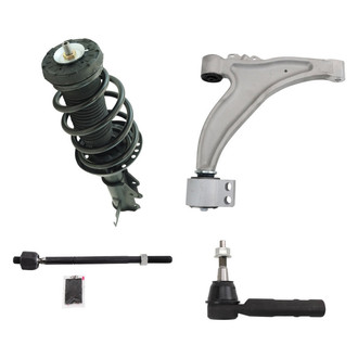 TRQ® - Front Driver Side Complete Strut Assembly with Control Arm and Tie Rod End Kit