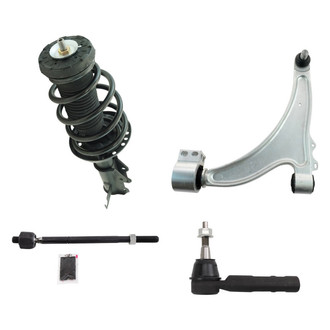 TRQ® - Front Driver Side Complete Strut Assembly with Control Arm and Tie Rod End Kit