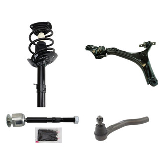 TRQ® - Front Driver Side Complete Strut Assembly with Control Arm and Tie Rod End Kit