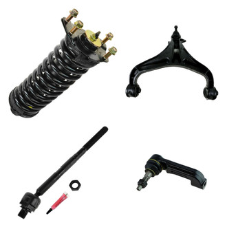TRQ® - Front Driver Side Complete Strut Assembly with Control Arm and Tie Rod End Kit