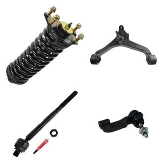 TRQ® - Front Driver Side Complete Strut Assembly with Control Arm and Tie Rod End Kit