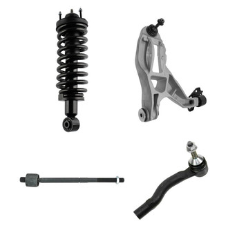 TRQ® - Shock Absorber with Control Arm and Tie Rod End Kit