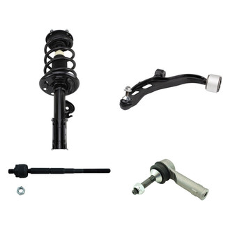TRQ® - Front Driver Side Complete Strut Assembly with Control Arm and Tie Rod End Kit