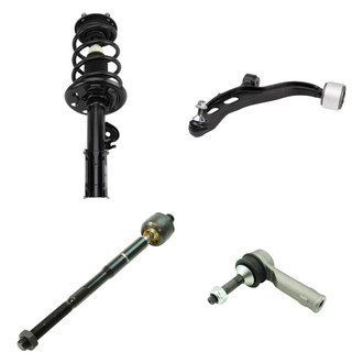 TRQ® - Front Driver Side Complete Strut Assembly with Control Arm and Tie Rod End Kit