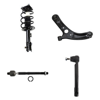TRQ® - Shock Absorber with Control Arm and Tie Rod End Kit