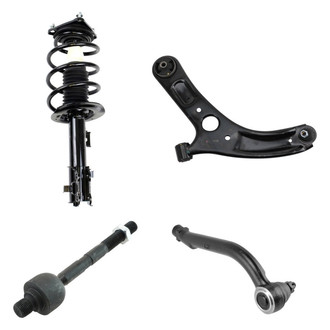 TRQ® - Front Driver Side Complete Strut Assembly with Control Arm and Tie Rod End Kit