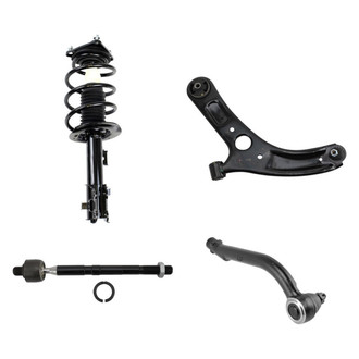 TRQ® - Front Driver Side Complete Strut Assembly with Control Arm and Tie Rod End Kit