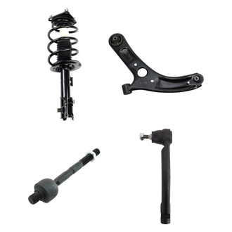 TRQ® - Front Driver Side Complete Strut Assembly with Control Arm and Tie Rod End Kit