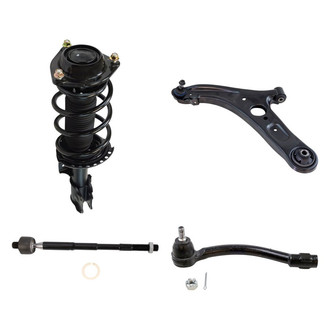 TRQ® - Shock Absorber with Control Arm and Tie Rod End Kit